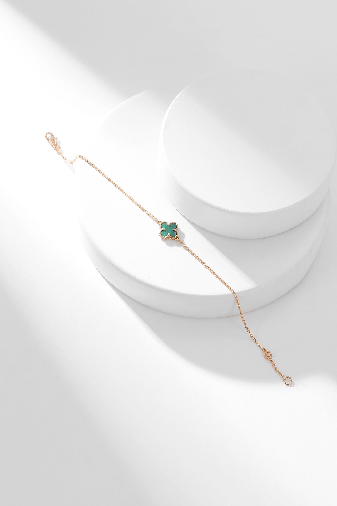 Lume Jewelry クローバーブレスレット マラカイト 1モチーフ