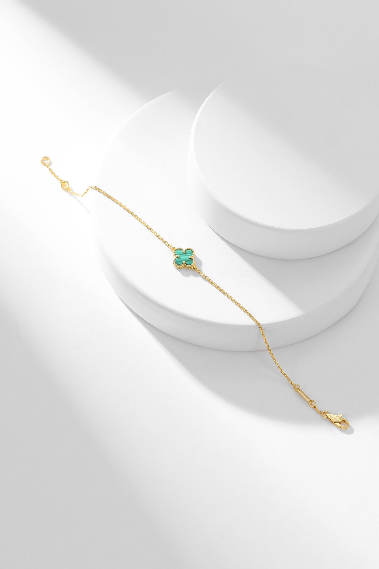Lume Jewelry クローバーブレスレット マラカイト 1モチーフ