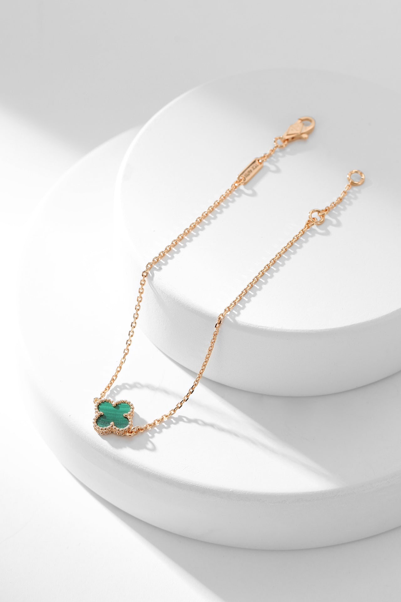 Lume Jewelry クローバーブレスレット マラカイト 1モチーフ