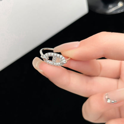 Lume Jewelry RONDE SMALL SILVER DIAMOND RING
