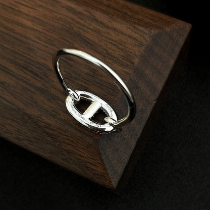 Lume Jewelry RONDE SMALL SILVER DIAMOND RING