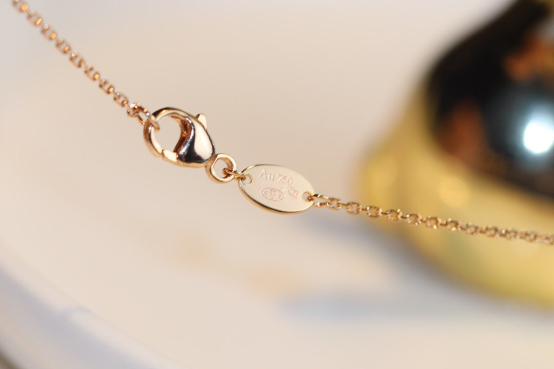 Lume Jewelry『JEUX MALACHITE 1 DIAMOND PINK GOLD NECKLACE』