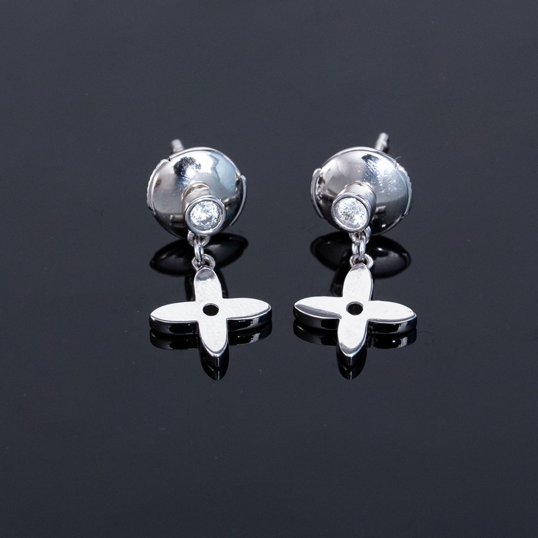 Lume Jewelry VIDYLLE SILVER DIAMOND MINI DROP EARRINGS