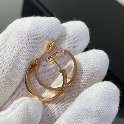 Lume Jewelry LOVE DIAMOND ピンクゴールド フープピアス