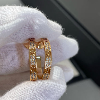 Lume Jewelry LOVE DIAMOND ピンクゴールド フープピアス