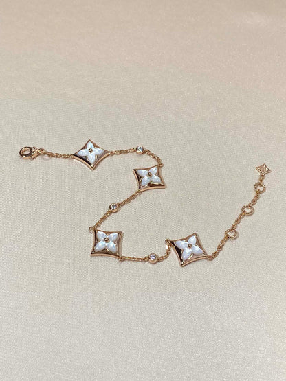 Lume Jewelry「STAR 4 MOTIF MOP DIAMOND PINK GOLD BRACELET」