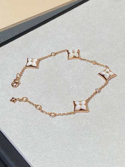 Lume Jewelry「STAR 4 MOTIF MOP DIAMOND PINK GOLD BRACELET」