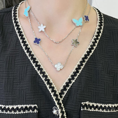 Lume Jewelry ラッキー クローバー シルバー 11 モチーフ ネックレス