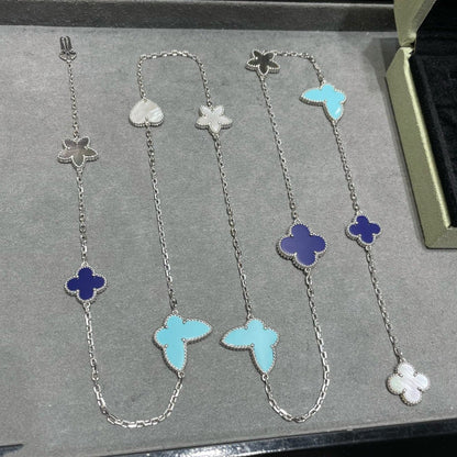 Lume Jewelry ラッキー クローバー シルバー 11 モチーフ ネックレス