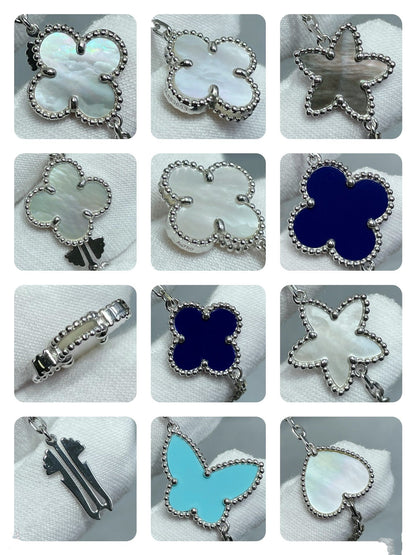 Lume Jewelry ラッキー クローバー シルバー 11 モチーフ ネックレス