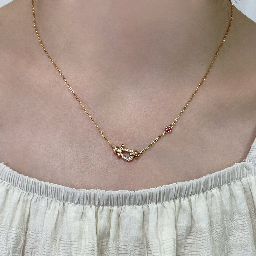 「Lume Jewelry」フォース10 ダイヤモンド ピンクゴールド ネックレス