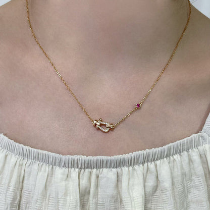 「Lume Jewelry」フォース10 ダイヤモンド ピンクゴールド ネックレス