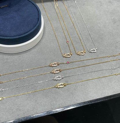 「Lume Jewelry」フォース10 ダイヤモンド ピンクゴールド ネックレス