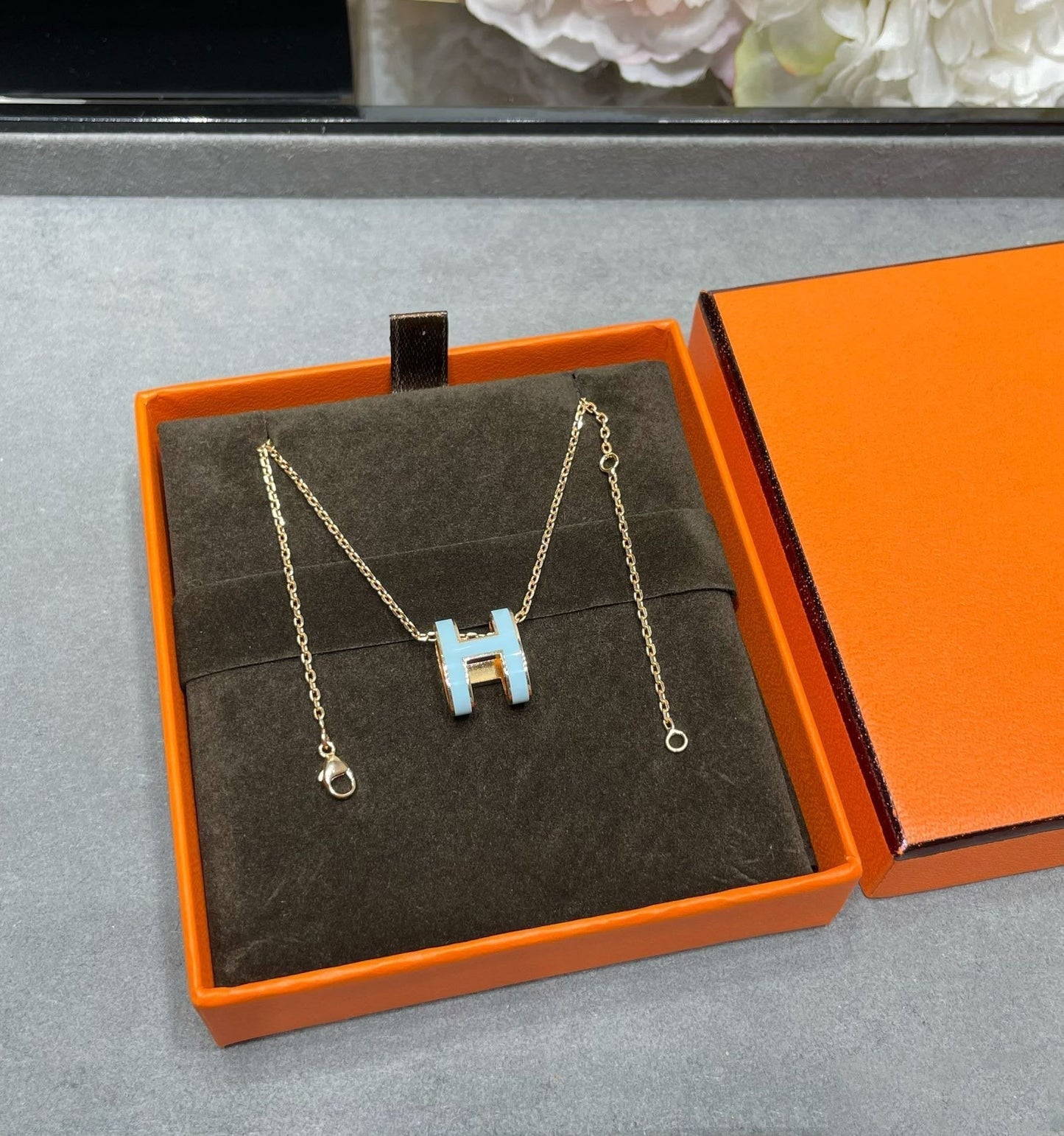Lume Jewelry POP H スカイブルー ネックレス