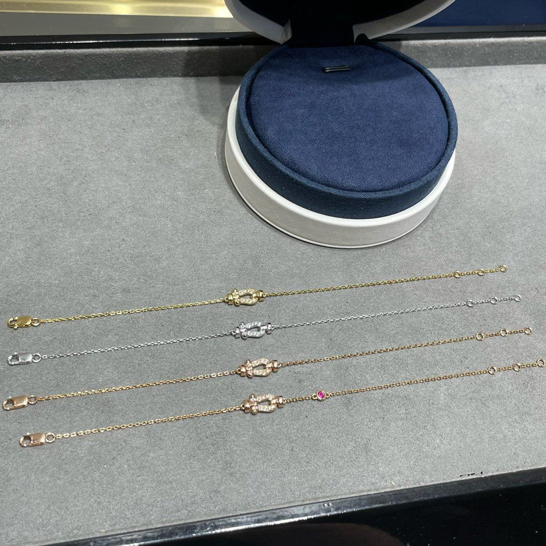 「リューム ジュエリー」フォース10 ダイヤモンド チェーンリンク ピンクゴールド ブレスレット
