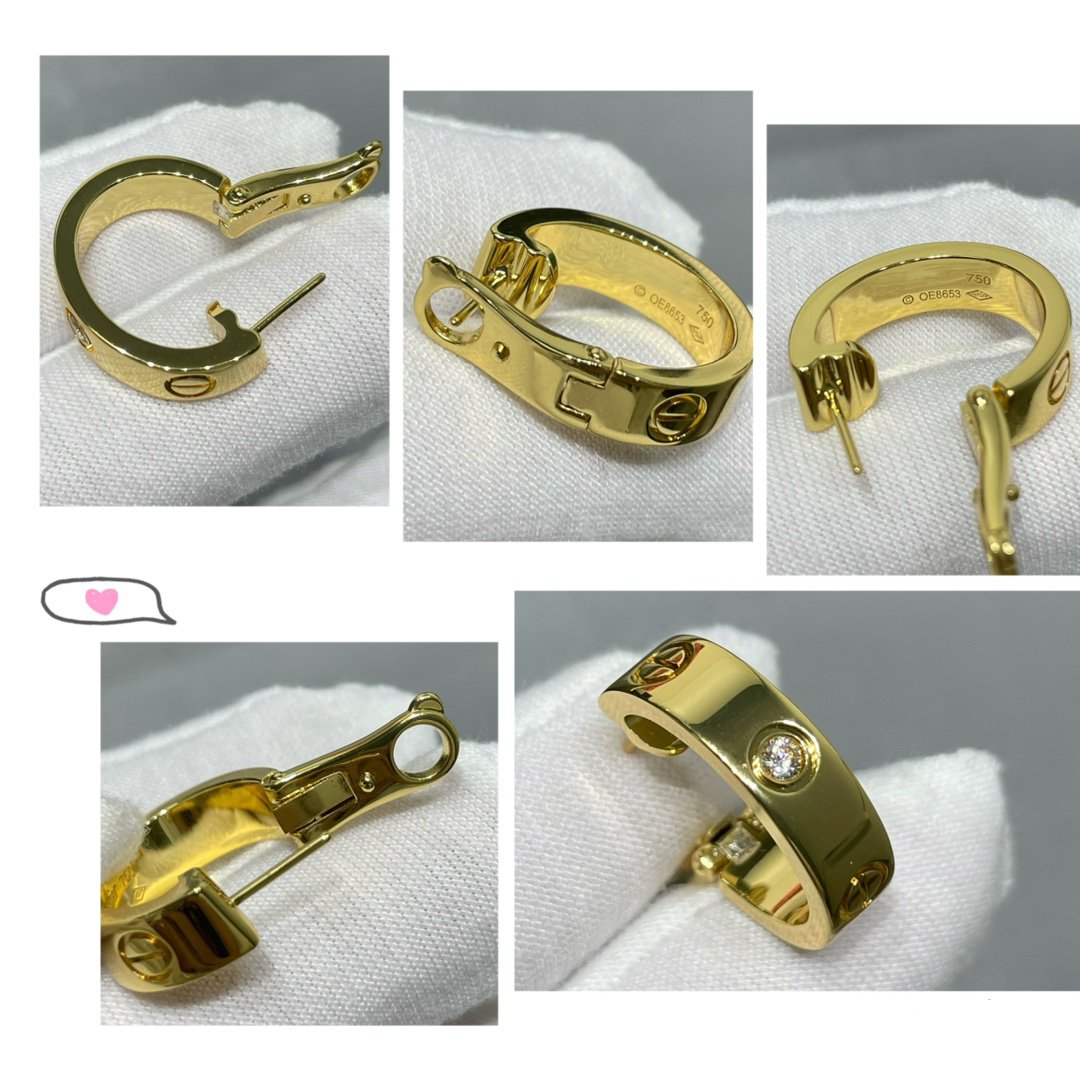 Lume Jewelry 「LOVE」5.5mm 1ダイヤモンドピアス