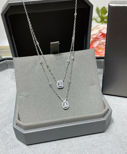 [Lume Jewelry]MY TWIN 2 ROW DIAMOND NECKLACE