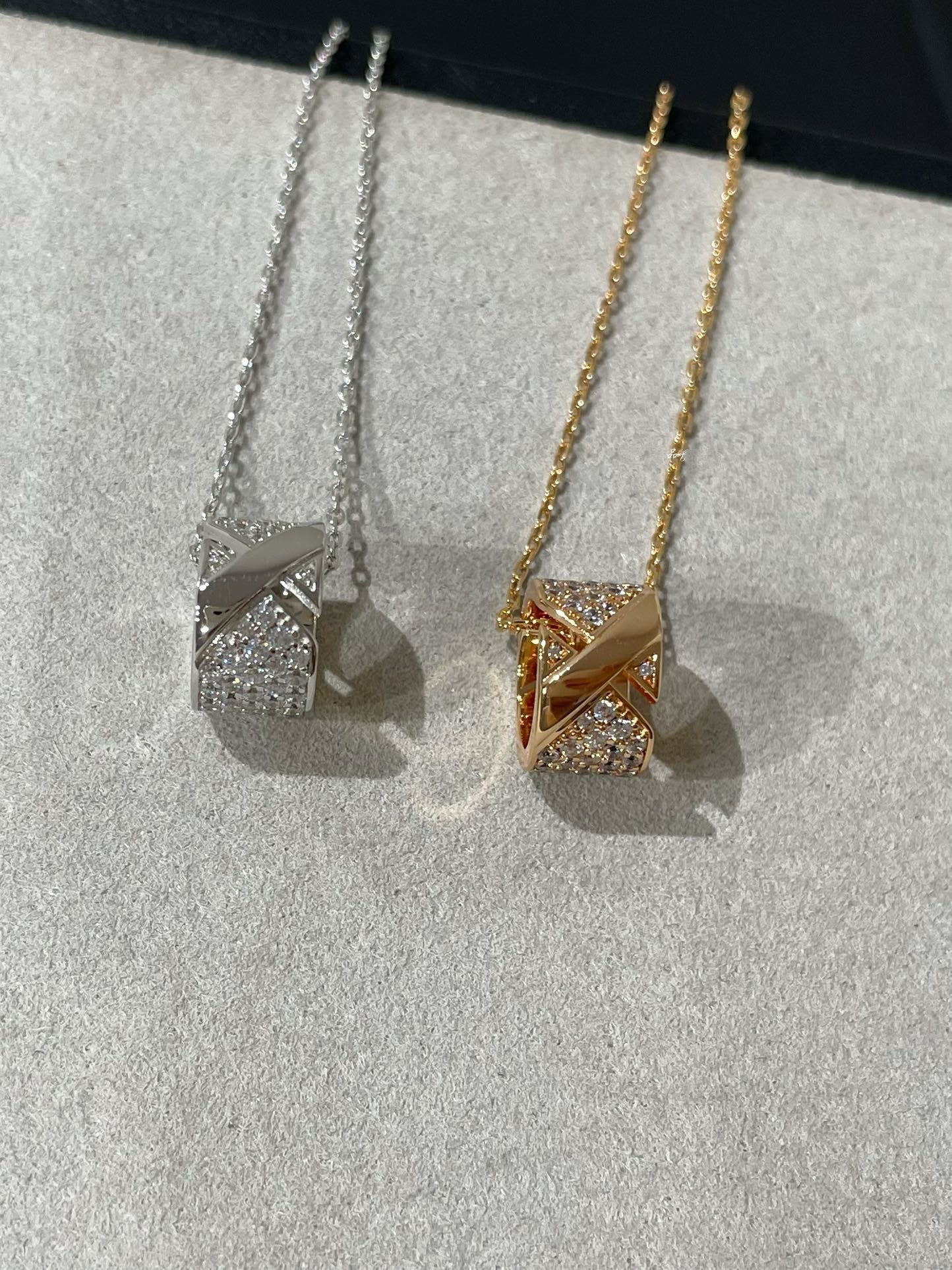 Lume Jewelry LIENS EVIDENCE ダイヤモンドパヴェネックレス