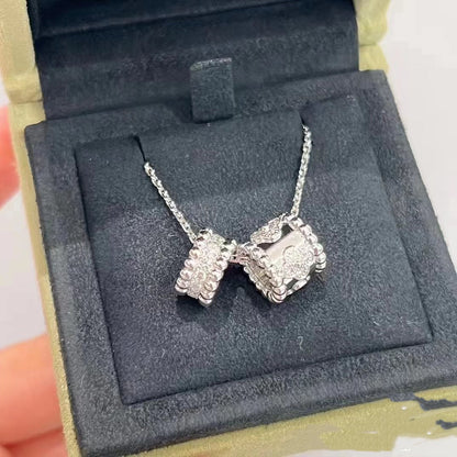 Lume Jewelry PERLEE ダブルペンダント シルバー ダイヤモンド ネックレス
