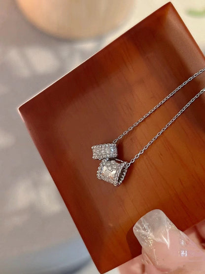 Lume Jewelry PERLEE ダブルペンダント シルバー ダイヤモンド ネックレス