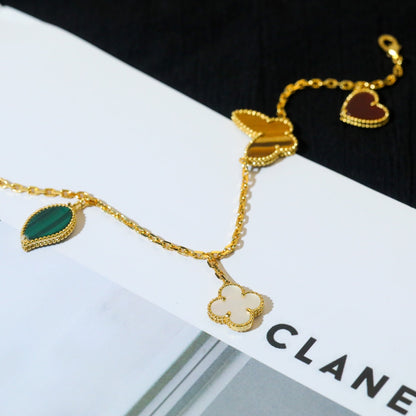 Lume Jewelry ラッキー スプリング 5モチーフ ゴールド ブレスレット