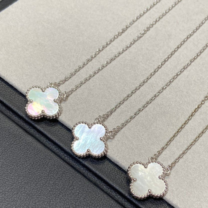 Lume Jewelry クローバー ミディアム シルバーホワイトMOPネックレス