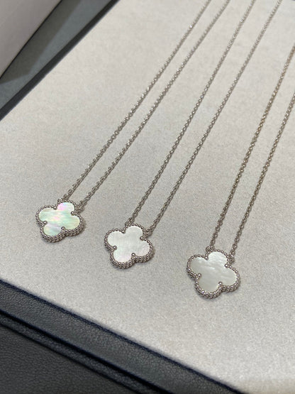 Lume Jewelry クローバー ミディアム シルバーホワイトMOPネックレス