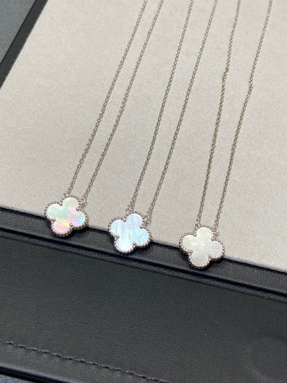 Lume Jewelry クローバー ミディアム シルバーホワイトMOPネックレス