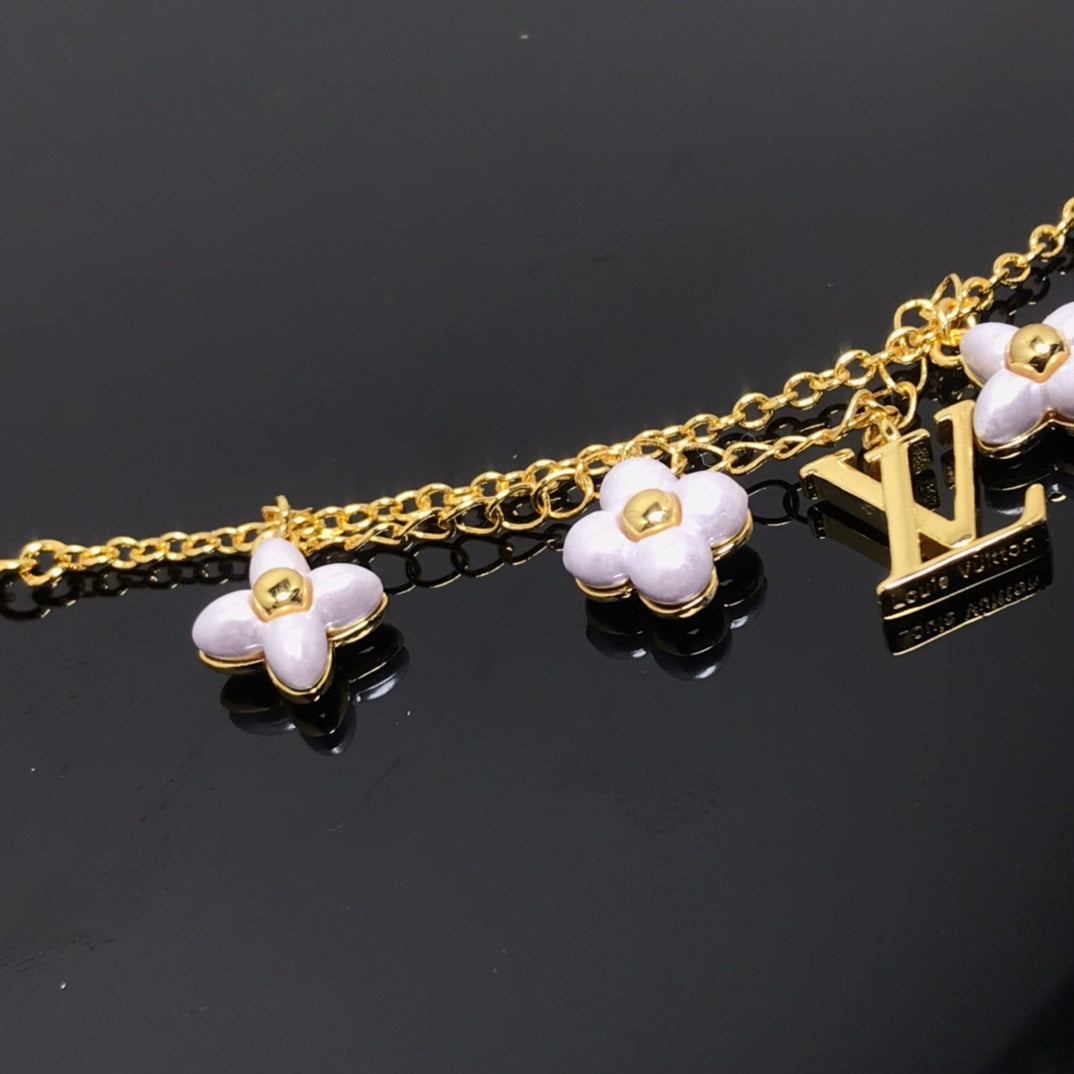 Lume Jewelry ロゴ 6モチーフ スターアンドサン ゴールドブレスレット