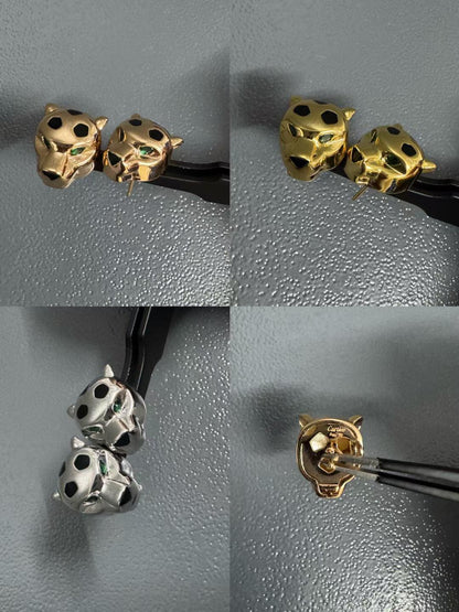 [Lume Jewelry] チータープリント スタッドイヤリング 3色