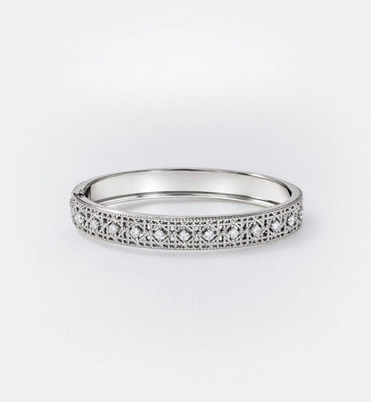 [Lume Jewelry] 2026 WOVEN-PATTERN BRACELET SET WITH FULL DIAMOND INLAY THREE-COLORS