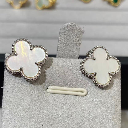 [Lume Jewelry] CLOVER LARGE (20mm) 1モチーフ ホワイトマザーオブパール スタッドピアス