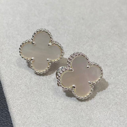 [Lume Jewelry] CLOVER LARGE (20mm) 1モチーフ ホワイトマザーオブパール スタッドピアス