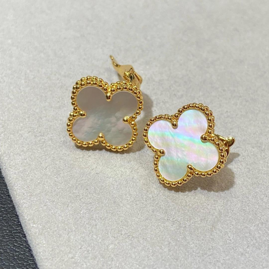 [Lume Jewelry] CLOVER LARGE (20mm) 1モチーフ ホワイトマザーオブパール スタッドピアス