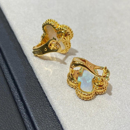 [Lume Jewelry] CLOVER LARGE (20mm) 1モチーフ ホワイトマザーオブパール スタッドピアス