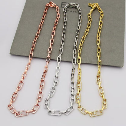 [Lume Jewelry]Move Link Pave Diamond Necklace