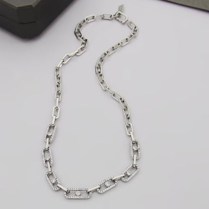 [Lume Jewelry]Move Link Pave Diamond Necklace