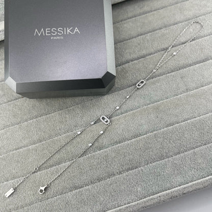 [Lume Jewelry] Flexible Arm Chain Bracelet with Sliding Diamonds