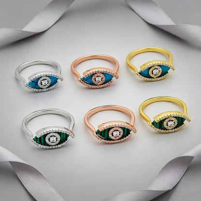 [Lume Jewelry]Lucky Eye Malachite Ring
