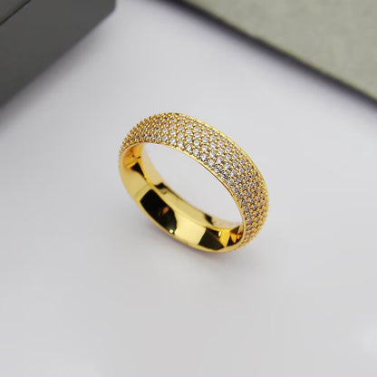 [Lume Jewelry]Fiery Full Pavé Diamond Wide Band Ring,