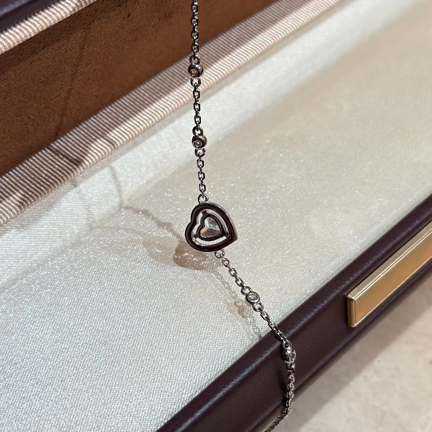 [Lume Jewelry]Heart Sliding Diamond Bracelet