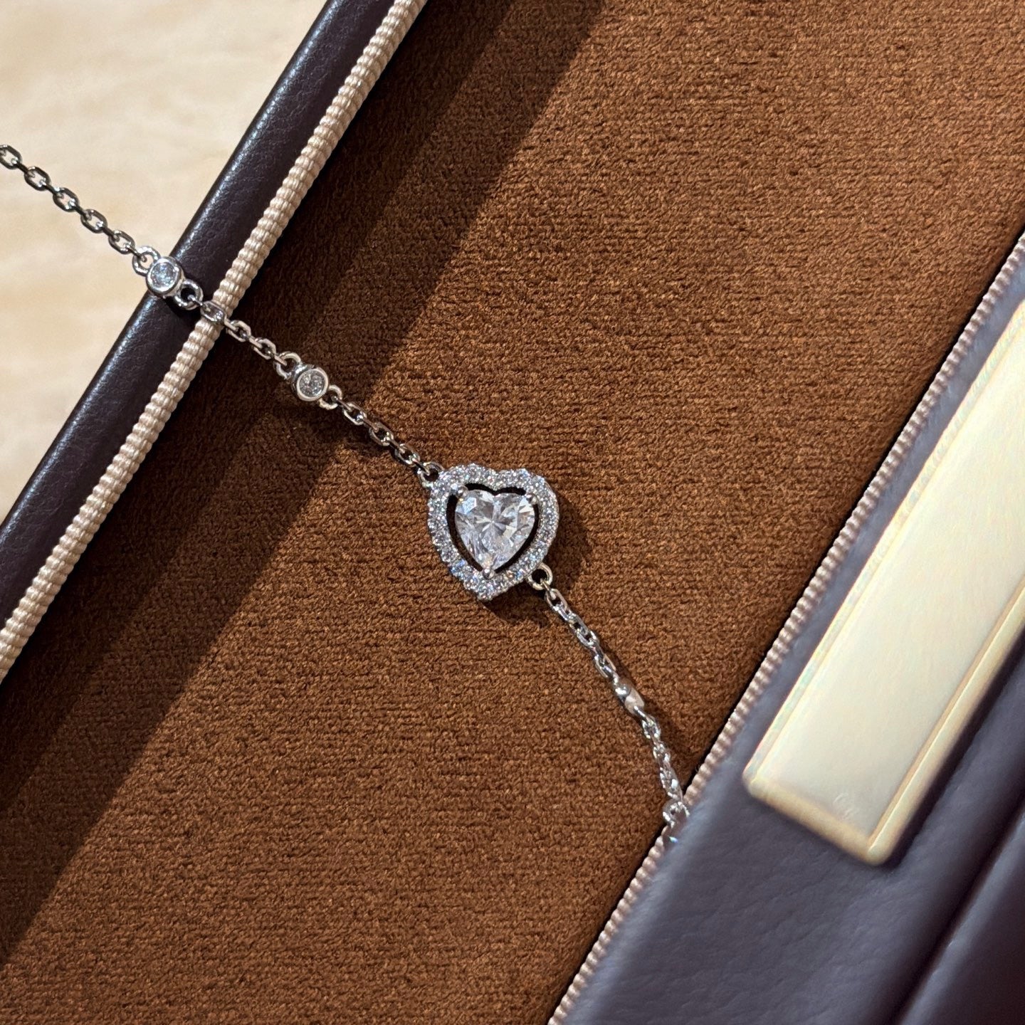 [Lume Jewelry]Heart Sliding Diamond Bracelet