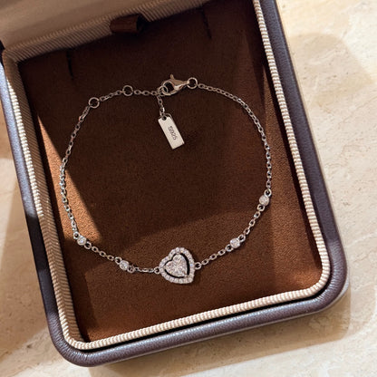 [Lume Jewelry]Heart Sliding Diamond Bracelet