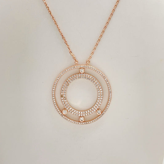 [Lume Jewelry] Move Romane Pavé Diamond Sliding Circle Long Necklace