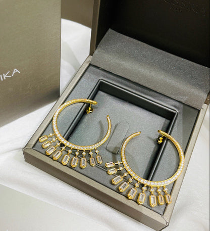 [Lume Jewelry] Kate Moss Tassel Hoop Earrings