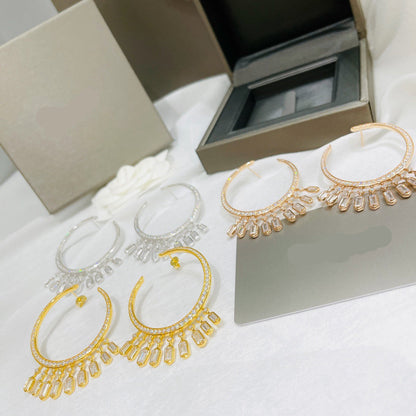 [Lume Jewelry] Kate Moss Tassel Hoop Earrings