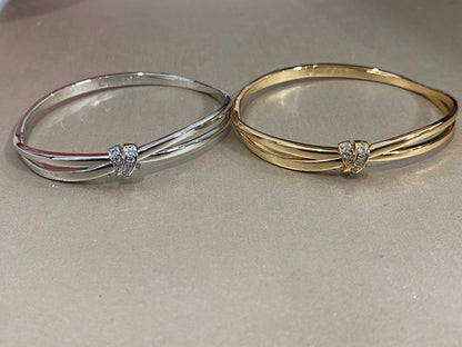 ¡®Lume Jewelry¡¯Liens Séduction Bracelet | Diamond Twisted Knot Bangle