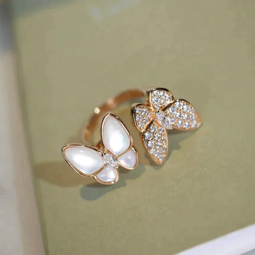 Lume Jewelry TWIN BUTTERFLY ダイヤモンド MOP リング