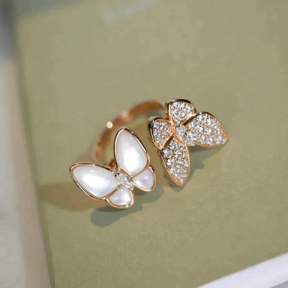 Lume Jewelry TWIN BUTTERFLY ダイヤモンド MOP リング