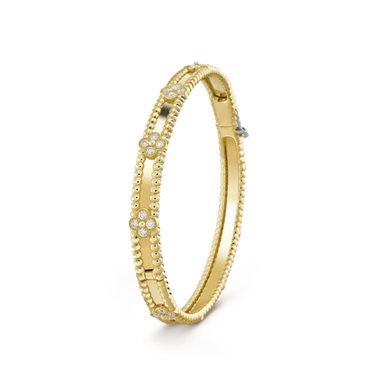 Lume Jewelry クローバーブレスレット 4mm ダイヤモンド